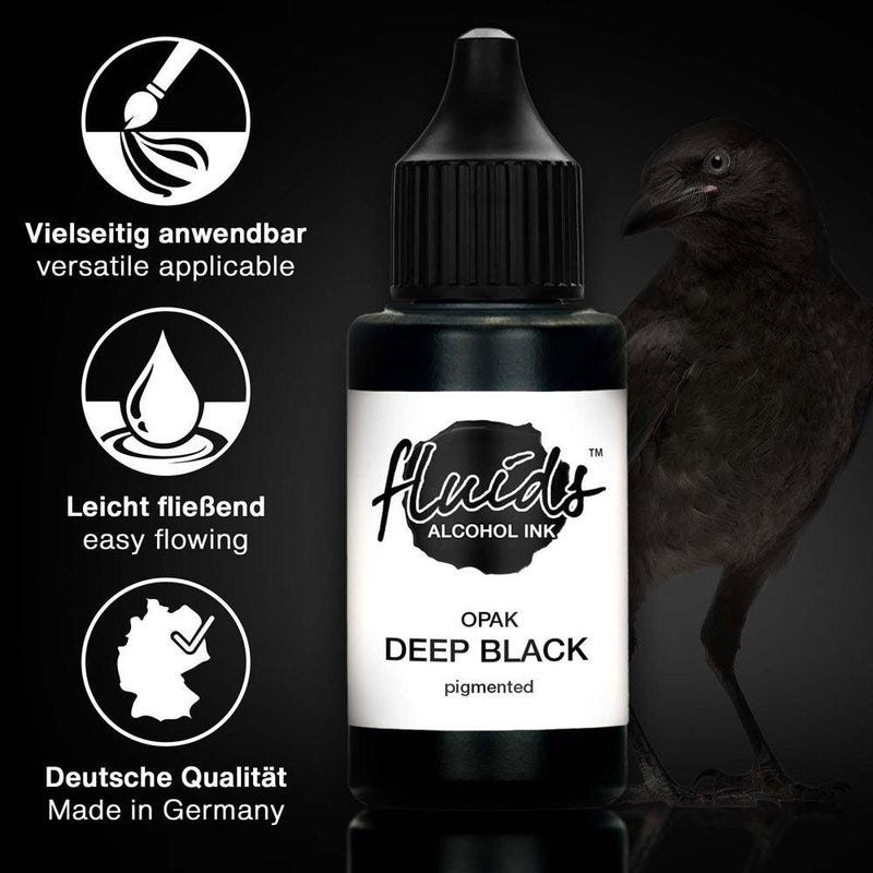 Octopus Fluids Alcohol Ink Opak Deep Black 30ml - Office Connect 2018