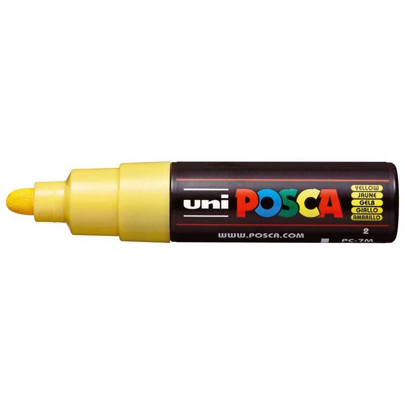 Uni Posca Marker 4.5-5.5mm Bold Bullet Yellow PC-7M - Office Connect 2018