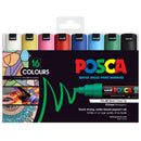 Uni Posca Marker 8.0mm Bold Chisel 16 Pack Assorted PC-8K - Office Connect 2018