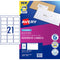Avery Label L7160-20 Laser 21up 20 Sheets 63x38mm - Office Connect 2018