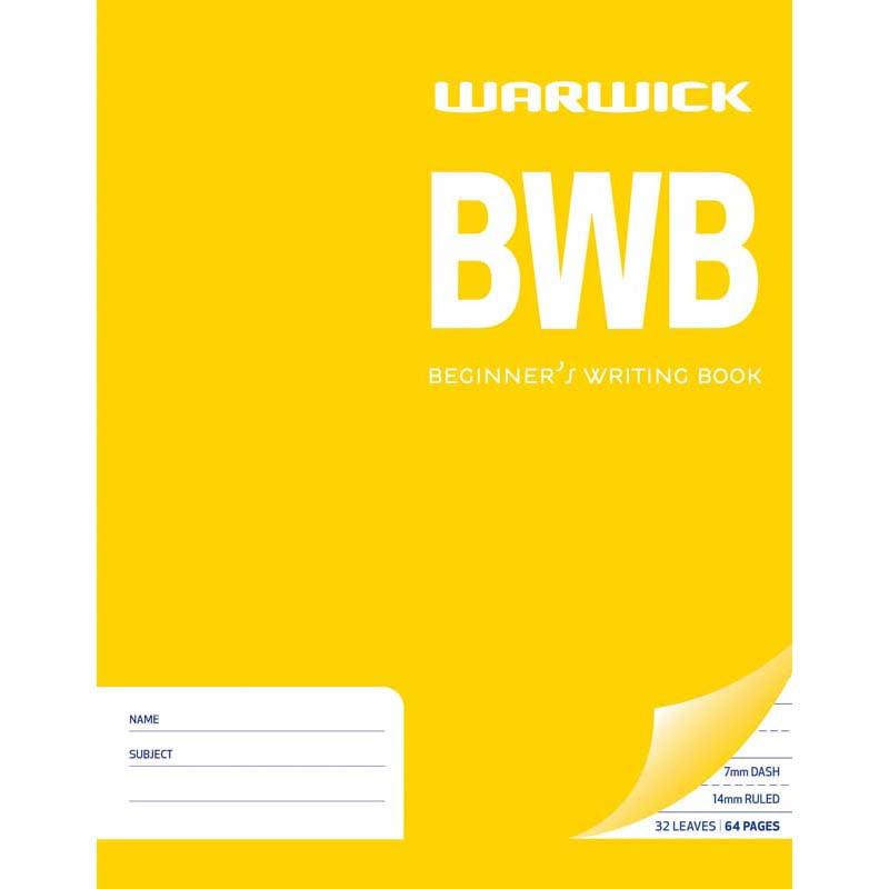 Warwick Learn To Write BWB 32 Leaf Dashed 7mm Ruled 14mm 230x180mm - Office Connect 2018