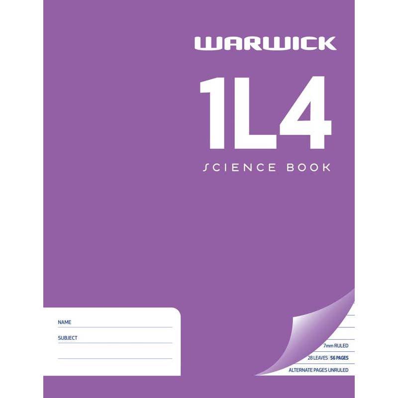 Warwick Exercise Book 1L4 28 Leaf Ruled 7mm Unruled 230x180mm - Office Connect 2018