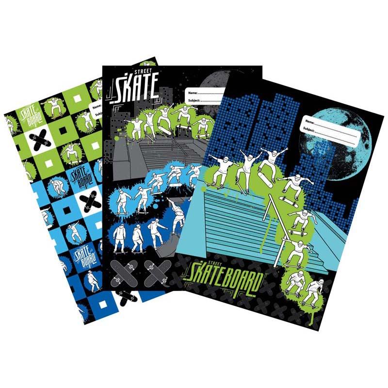 Spencil Skate Paint Book Cover A4 Pack 3 Assorted - Office Connect 2018