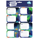 Spencil Colour Drip Name & Subject Labels 16 Pack