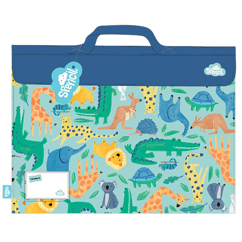 Spencil Safari Puzzle Library Bag Large 250 X 370mm - Office Connect 2018