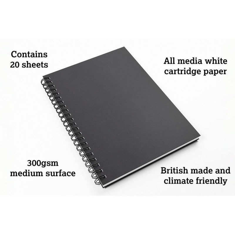 Artgecko Splashy Sketchbook A4 40 Pages 20 Sheets 300gsm White Paper - Office Connect 2018