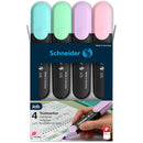Schneider Highlighter Job Pastel Assorted Wallet 4 pieces - Office Connect 2018