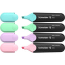 Schneider Highlighter Job Pastel Assorted Wallet 4 pieces - Office Connect 2018