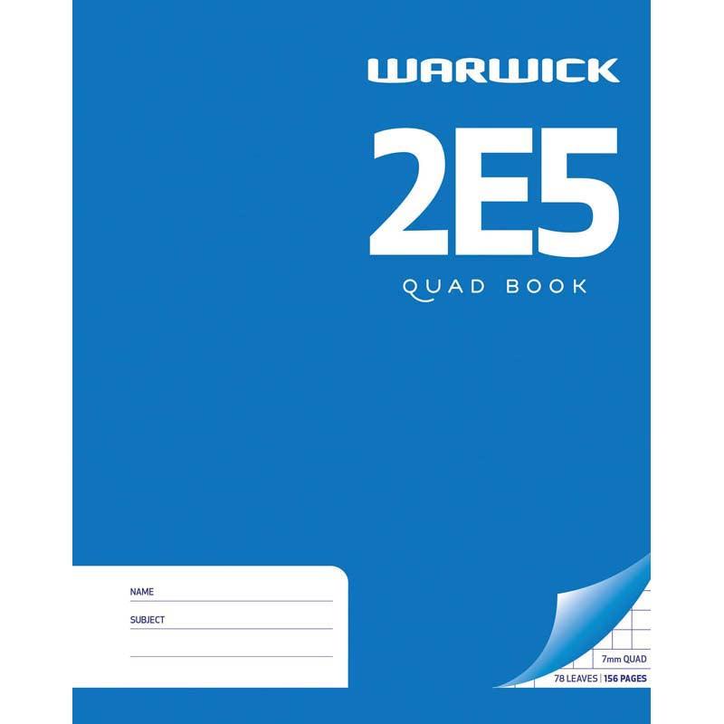 Warwick Lecture Book 2E5 78 Leaf Quad 7mm 255x205mm - Office Connect 2018