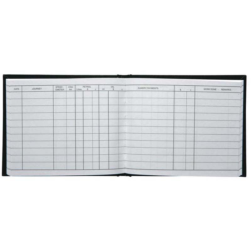 Collins Vehicle Log Book Hard Cover 44 Leaf 215x150mm