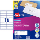 Avery Label L7162-100 Popup Quick Peel 99x34mm 16up 100 Sheets - Office Connect 2018