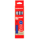 Warwick Pen Ballpoint Blue Retractable Medium Comfort Grip 3 Pack