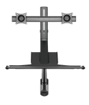 BRATECK 17-27" Wall Mount Dual Monitor Gas Spring Sit-Stand Workstation. Folding Keyboard Tray. Counter-Balance Gas Spring. Integrated Ball-Joint. 2nd Storage Tray. Easy Height Adjust. - Office Connect 2018