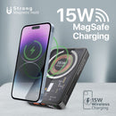 PROMATE 10000mAh Power Bank with Transparent Magsafe 15W Wireless Charging. Supports 20W Power Delivery. Includes 1x USB-C In/Out, 1x USB-A Ports. Carbon Fiber Design Charge 3x Devices. Black Colour. - Office Connect 2018
