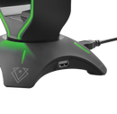 VERTUX Multi-Purpose Mouse Bungee with Headphone Stand & USB Hub. High Speed USB-A 3.0 Hub. Anti-Skid Feet. Dynamic LED Lights. Compatible with Mac/Win. 1.5m Cable. Black Colour - Office Connect 2018