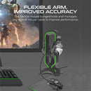 VERTUX Multi-Purpose Mouse Bungee with Headphone Stand & USB Hub. High Speed USB-A 3.0 Hub. Anti-Skid Feet. Dynamic LED Lights. Compatible with Mac/Win. 1.5m Cable. Black Colour - Office Connect 2018