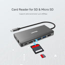 UNITEK 8-in-1 Multi-Port Hub with USB-C Connector. Supports PD100W & Includes 2x USB-A Ports, 1x HDMI Port (4K@30Hz), 1x VGA Port, 1x RJ45 Gig Ethernet JUNE Promo - Includes FREE C137W - Office Connect 2018