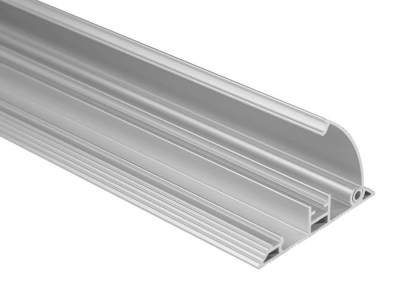 BRATECK  2-Channel 1604X92mm Slim Aluminium Floor Cable Cover. Flexible Lid Design with Rugged End Caps. - Office Connect 2018