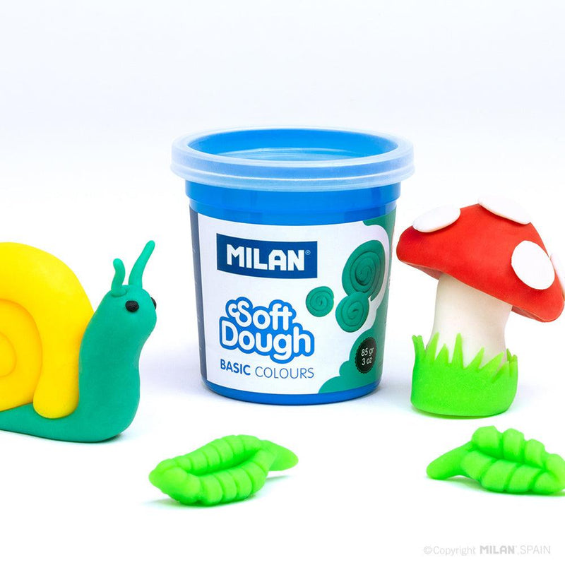 Milan Soft Dough Basic Colours Assorted Pack 10 - Office Connect 2018