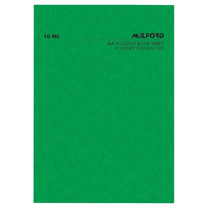 Milford A4 10 Money Column 26 Leaf Limp Analysis Book - Office Connect 2018