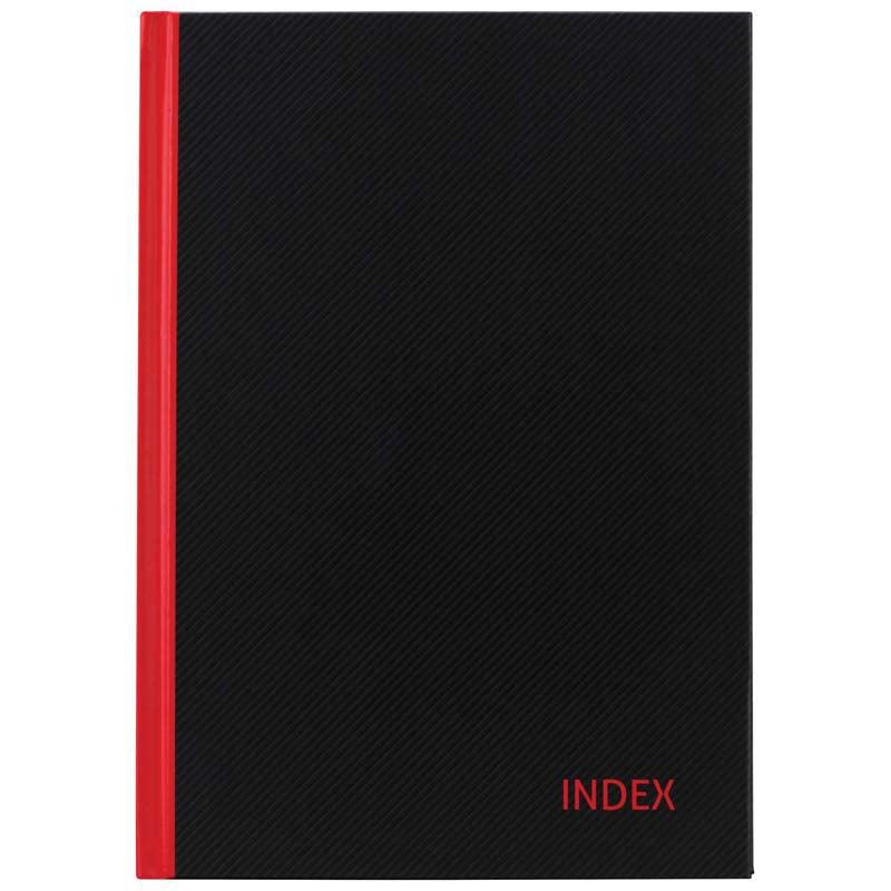 Milford Notebook Indexed Red & Black A6 100lf - Office Connect 2018