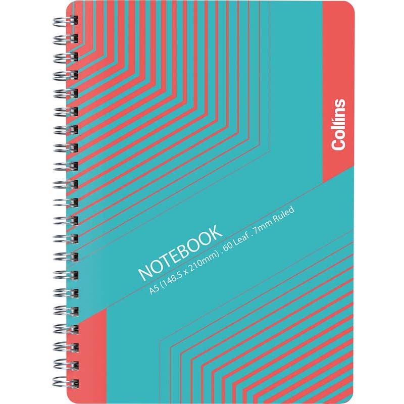 Collins Notebook Wiro Polyprop A5 60 Leaf Side Opening - Office Connect 2018