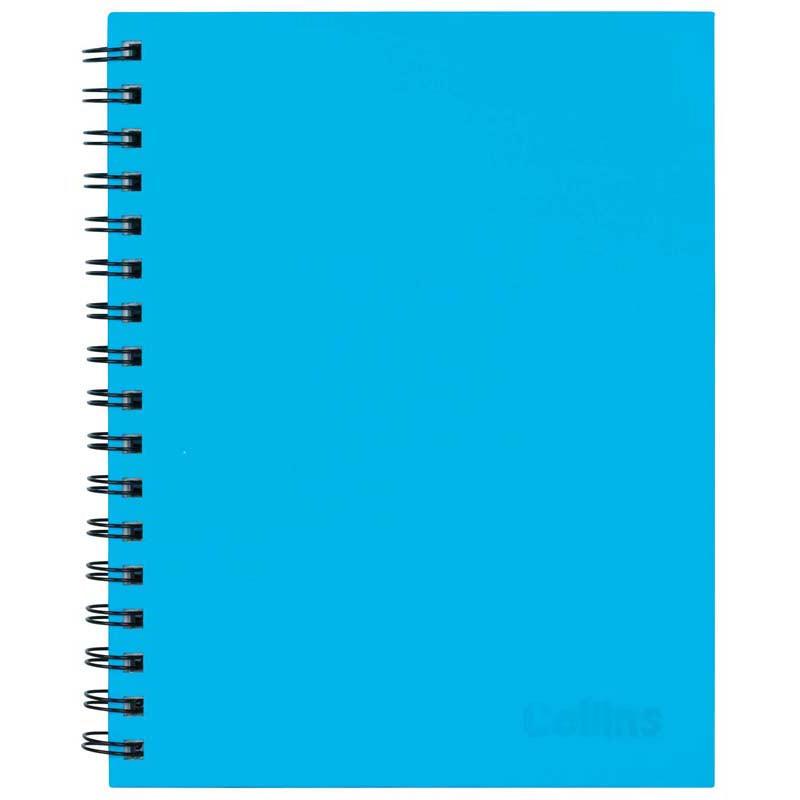 Collins Notebook Wiro 225x175 Ice Blue 100 Leaf Side Opening - Office Connect 2018