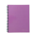 Collins Notebook Wiro 225x175 Mauve Pink Side Open Ruled 7mm 100 Leaf