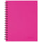 Collins Notebook Wiro 225x175 Shocking Pink 100 Leaf Side Opening - Office Connect 2018