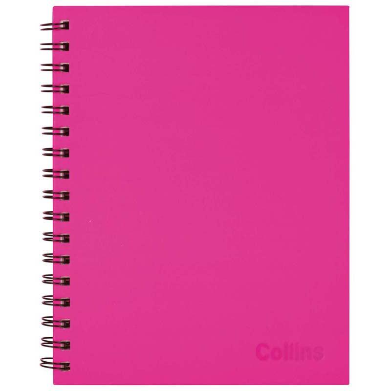 Collins Notebook Wiro 225x175 Shocking Pink 100 Leaf Side Opening - Office Connect 2018