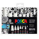 Uni Posca Marker White Set Pack of 8 Tip Sizes - Office Connect 2018