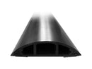 DYNAMIX 1m Floor Mount Round Wiring Duct. Dims -  70mm x 16.5mm (WxH) Includes 2x Strips of Double Sided Tape to Help Secure in Place. Black Colour - Office Connect 2018