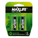 MAXLIFE C Alkaline Battery 2 Pack Long Lasting Alkaline Formula. Designed For Everyday and High Drainage Devices. Long Shelf Life. No Mercury or Cadmium. - Office Connect 2018