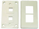 DYNAMIX Dual Port RJ45 Keystone Face Plate - 2x piece. Horizontal Mount. - Office Connect 2018