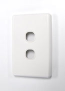 AMDEX Switch Plate ONLY. 2 Gang WPC Series Wall Face Full Cover Plate. (Accepts Clipsal Style Mechs) - Office Connect 2018
