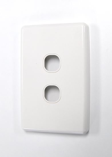 AMDEX Switch Plate ONLY. 2 Gang WPC Series Wall Face Full Cover Plate. (Accepts Clipsal Style Mechs) - Office Connect 2018