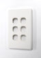 AMDEX Switch Plate ONLY. 6 Gang WPC Series Wall Face Full Cover Plate. (Accepts Clipsal Style Mechs) - Office Connect 2018
