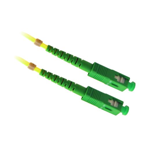 DYNAMIX 1M 9u SCAPC/SCAPC Simplex Single Mode G657A1 Bend Insensitive Fibre Lead. Yellow LSZH Jacket