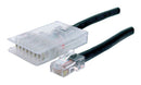 DYNAMIX 1m 4x Pair 110/RJ45 Cat5e Patch Lead: Default Black, A spec *** CABLES MADE TO ORDER 7-10 WORKING DAY LEAD TIME - Office Connect 2018