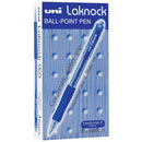 Uni Laknock 0.7mm Retractable Fine Blue SN-100 - Office Connect 2018