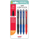 Uni Laknock 1.0mm Medium Retractable Assorted Hangsell Pk4 - Office Connect 2018