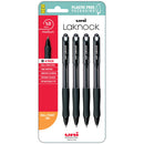 Uni Laknock 1.0mm Medium Retractable Black Hangsell Pk4 - Office Connect 2018