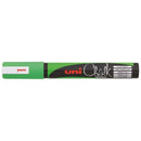 Uni Chalk Marker 1.8-2.5mm Bullet Tip Fluoro Green PWE-5M - Office Connect 2018