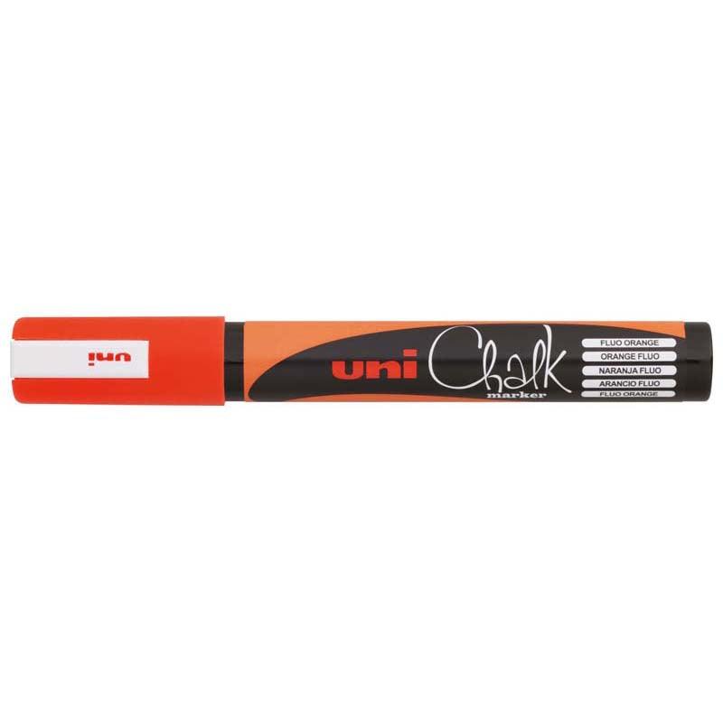 Uni Chalk Marker 1.8-2.5mm Bullet Tip Fluoro Orange PWE-5M - Office Connect 2018