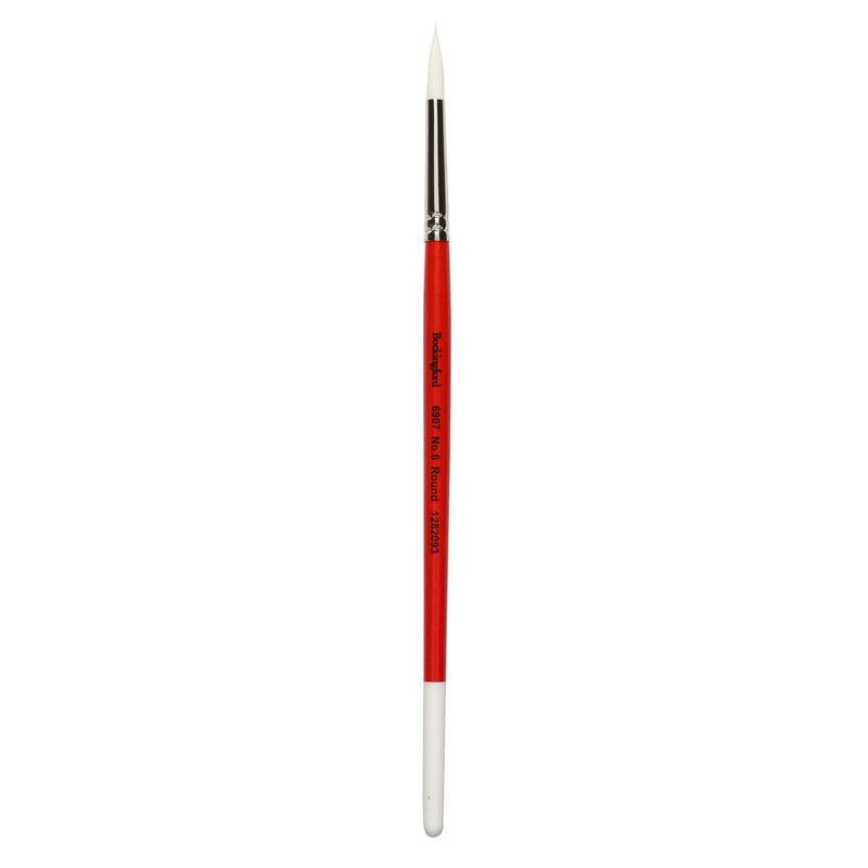 Bockingford Paint Brush 6907 Taklon Prem White Round Size 6 - Office Connect 2018
