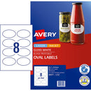 Avery Label L7127 Oval Glossy 8up 10 Sheets 84x50mm - Office Connect 2018