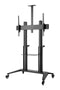 BRATECK 70"-120" Large Screen Ultra-strong Mobile TV Cart. Max Load 140Kgs. VESA support up to 1000x600. Hidden Cable Management. Height Adjustable 1250-1600mm. - Office Connect 2018