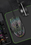 VERTUX Stellar Tracking 9 Button Wired Gaming Mouse with Programmable Buttons. 1000/1500/ 2000/3000/5000/10000dpi. Ergonomic Design, RGB Backlight. Black Colour. - Office Connect 2018