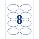Avery Label L7127 Oval Glossy 8up 10 Sheets 84x50mm - Office Connect 2018