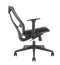 BRATECK Office Chair with Ergonomic & Breathable Mesh Back. Pneumatic Seat-Height Adjustment. Adjustable Tilt-back, Lumbar Cushion. PU Hooded Casters. Seat Adjust. Black Colour. - Office Connect 2018